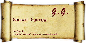Gacsal György névjegykártya