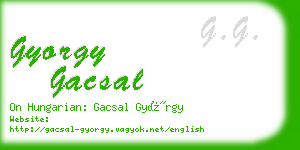 gyorgy gacsal business card